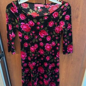 Betsey Johnson Vintage kids printed velvet dress